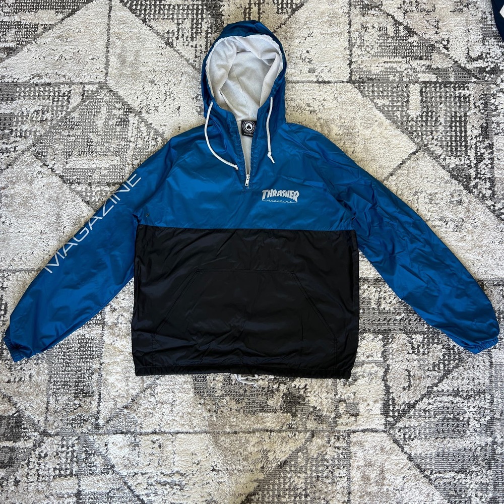 Thrasher Magazine Windbreaker size M Black/blue